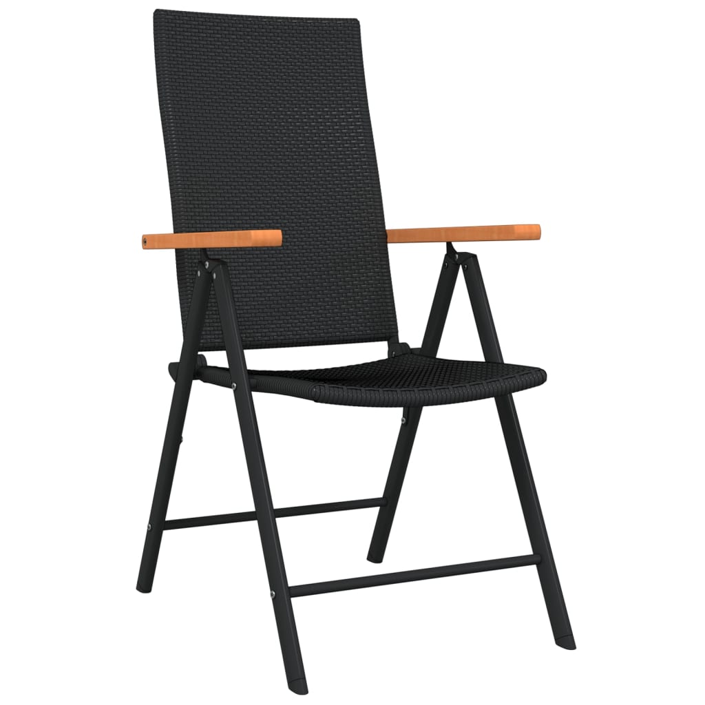 vidaXL Set mobilier de grădină, 3 piese, negru vidaXL Set mobilier de grădină, 3 piese, negru