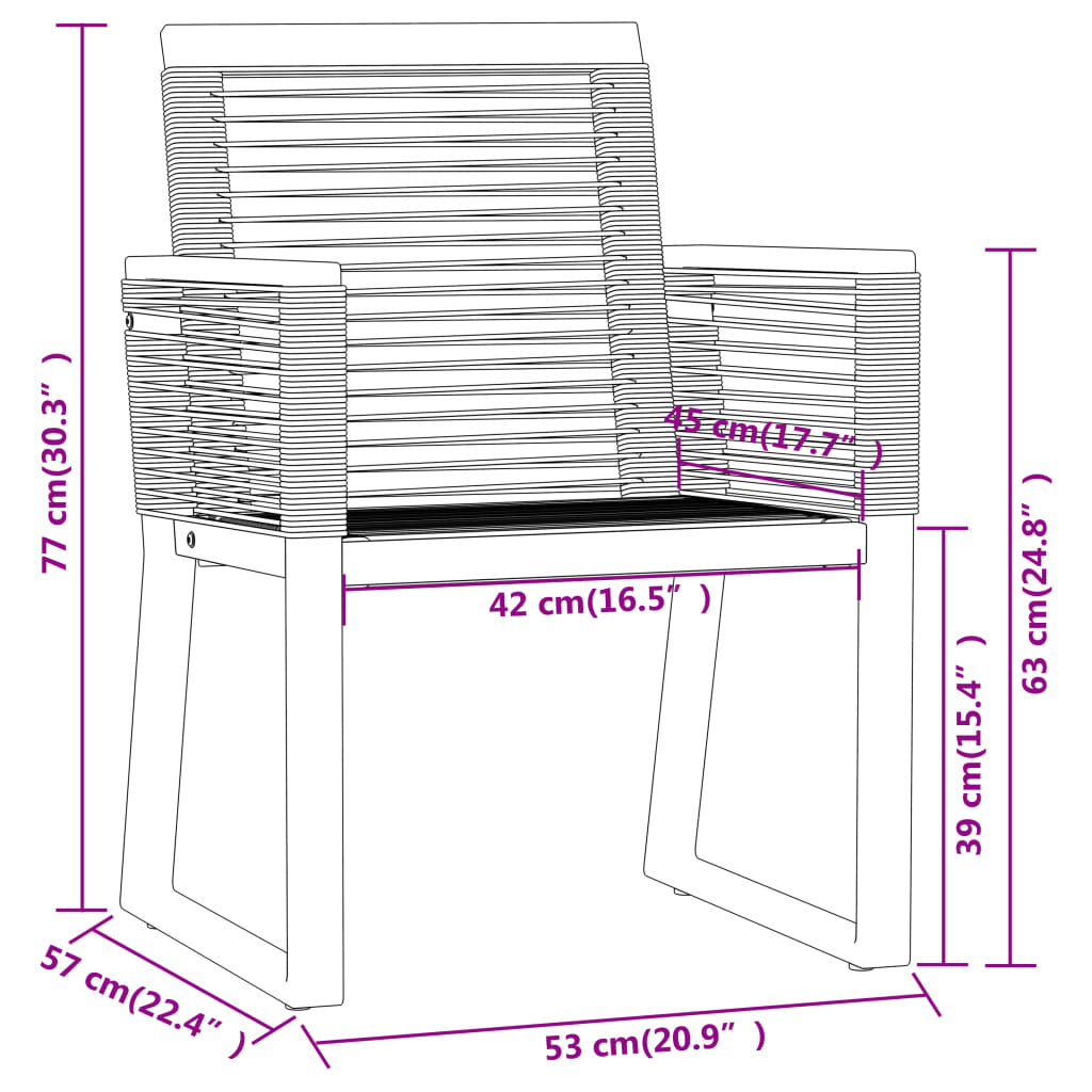 vidaXL Set mobilier de grădină, 9 piese, negru