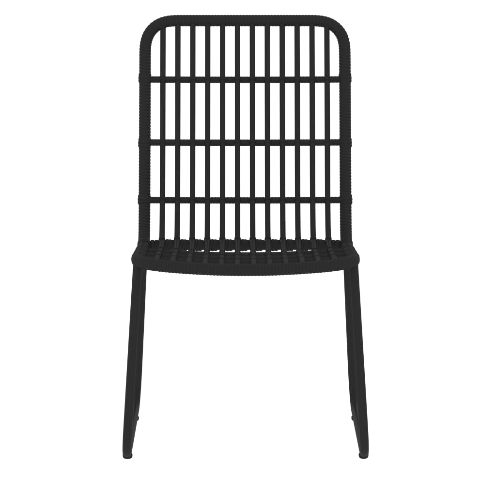 vidaXL Set mobilier de grădină, 7 piese, negru