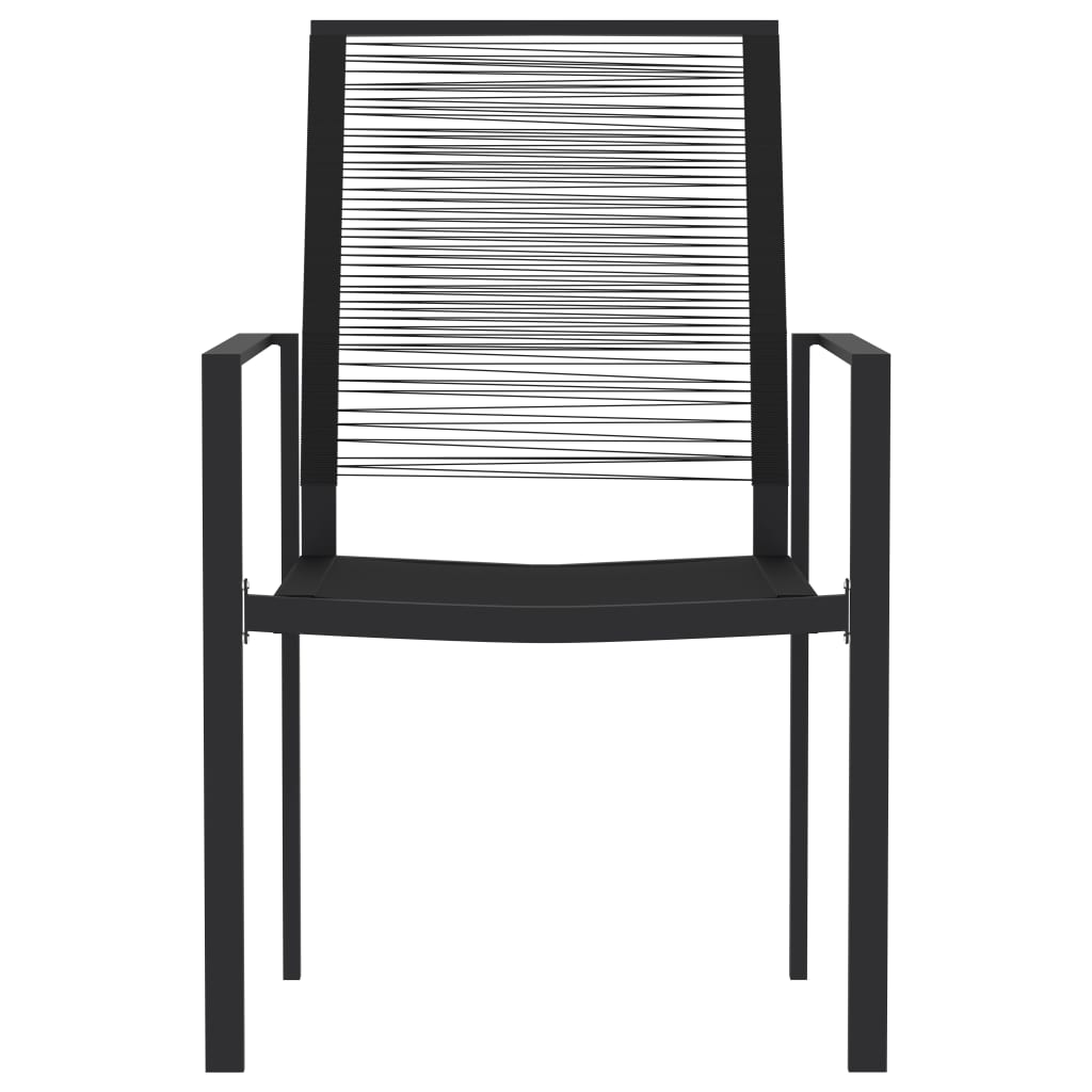 vidaXL Set mobilier de grădină, 3 piese, negru