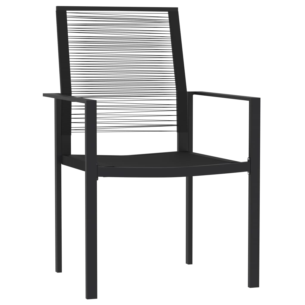 vidaXL Set mobilier de grădină, 3 piese, negru vidaXL Set mobilier de grădină, 3 piese, negru