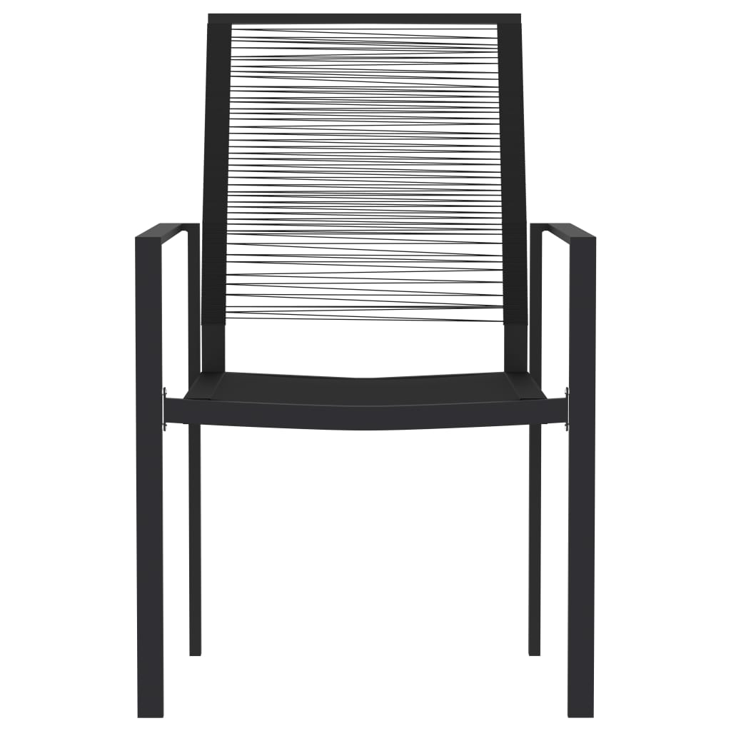 vidaXL Set mobilier de grădină, 9 piese, negru
