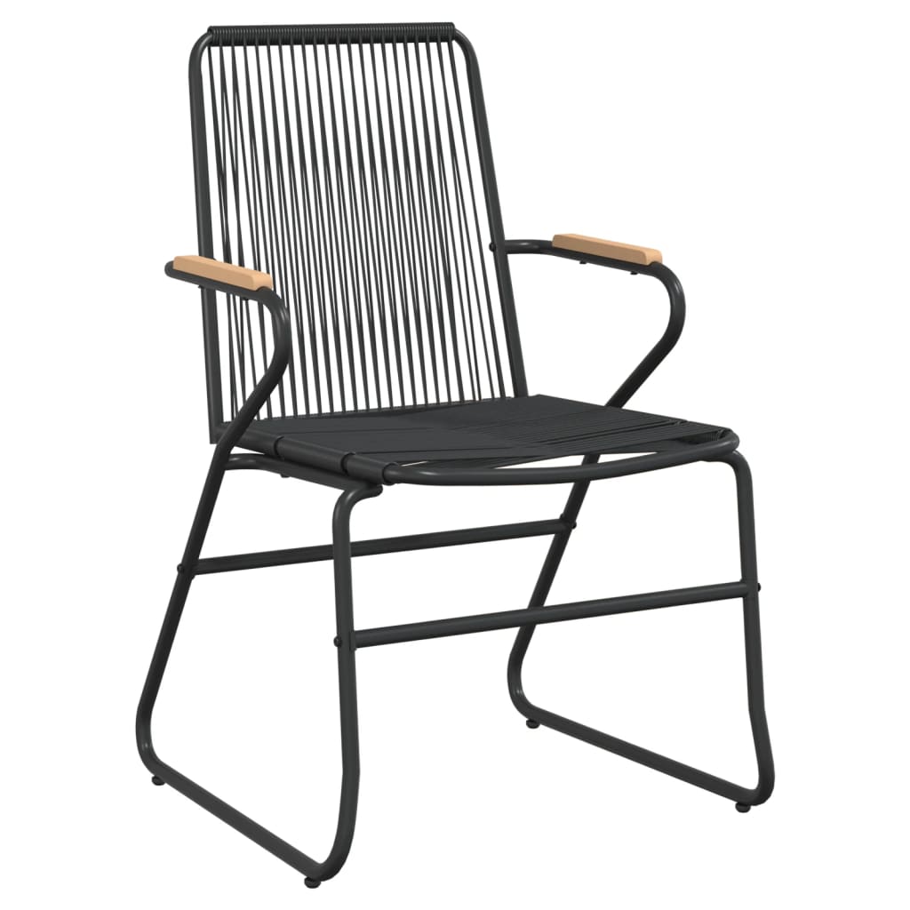 vidaXL Set mobilier de grădină, 5 piese, negru, ratan PVC
