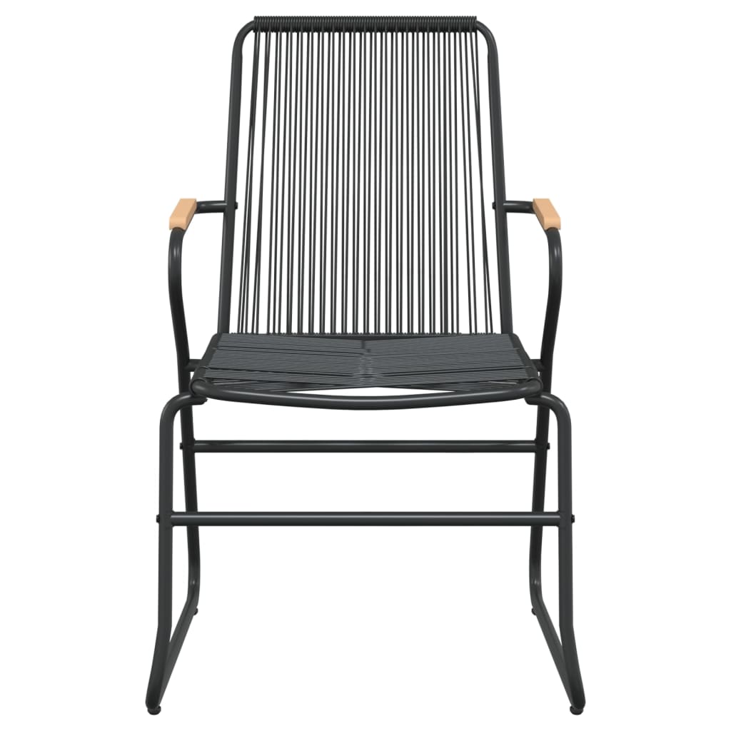 vidaXL Set mobilier de grădină, 5 piese, negru, ratan PVC