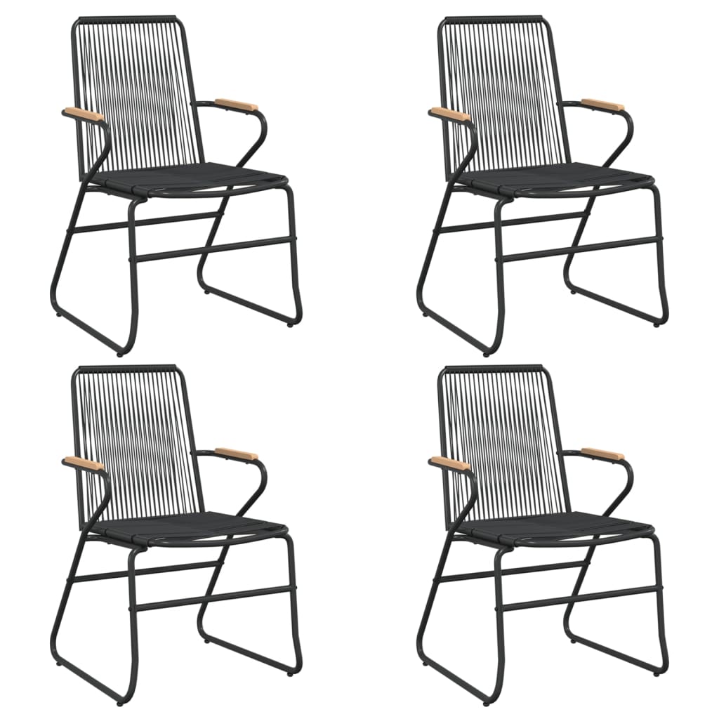 vidaXL Set mobilier de grădină, 5 piese, negru, ratan PVC
