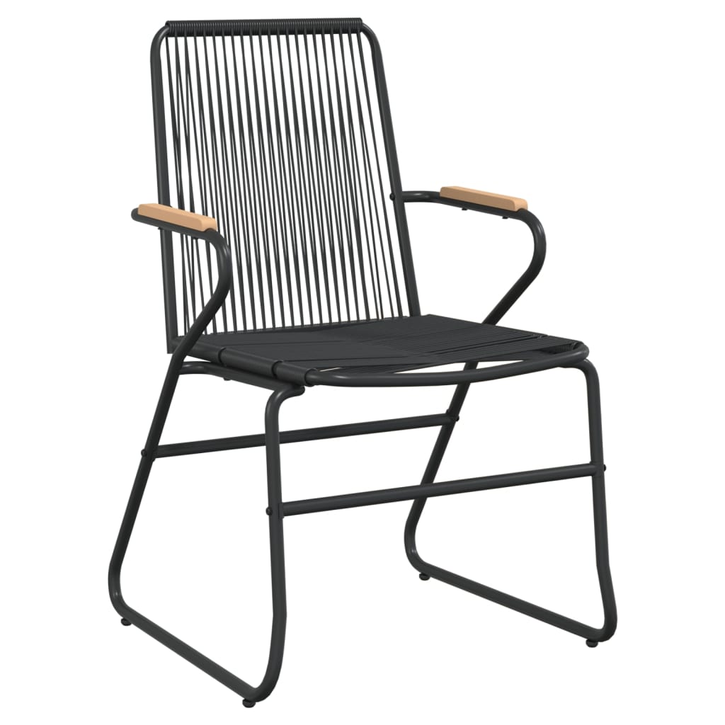 vidaXL Set mobilier de grădină, 5 piese, negru, ratan PVC