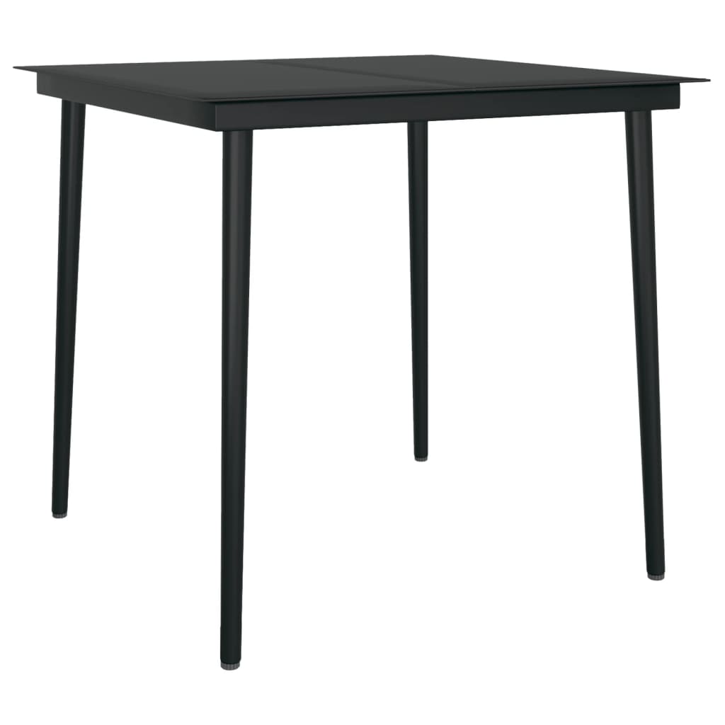 vidaXL Set mobilier de grădină, 5 piese, negru, ratan PVC
