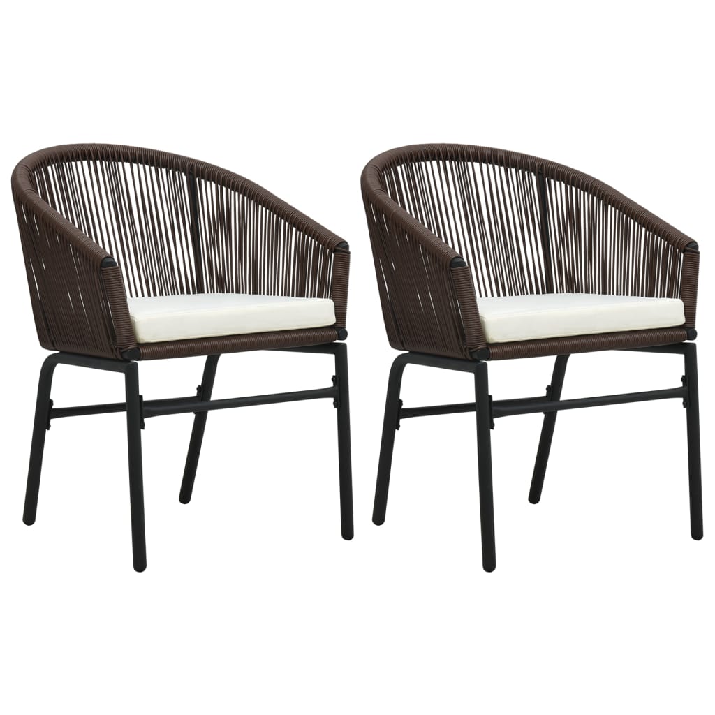 vidaXL Set mobilier de grădină, 3 piese, maro vidaXL Set mobilier de grădină, 3 piese, maro