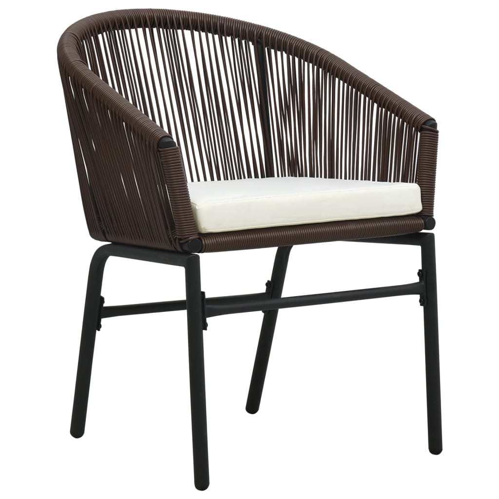 vidaXL Set mobilier de grădină, 3 piese, maro vidaXL Set mobilier de grădină, 3 piese, maro