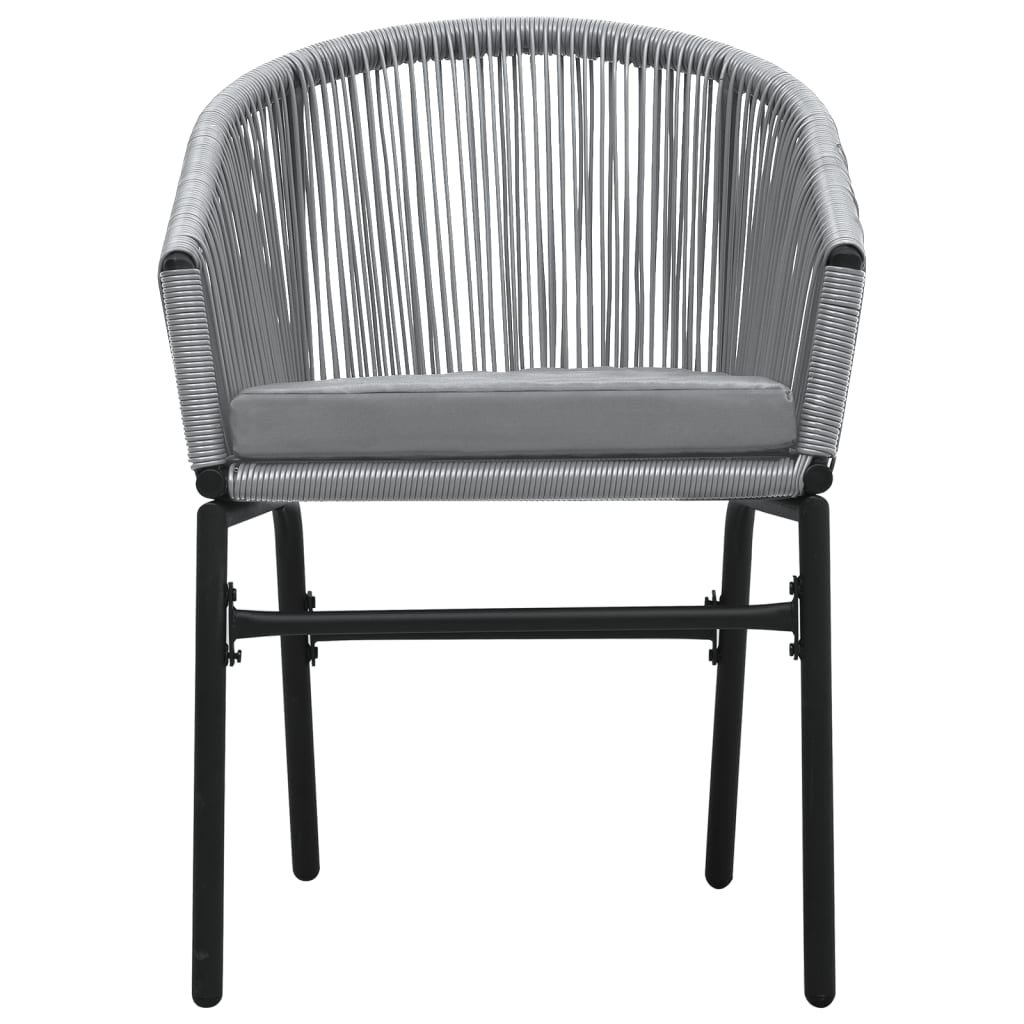 vidaXL Set mobilier de grădină, 3 piese, gri