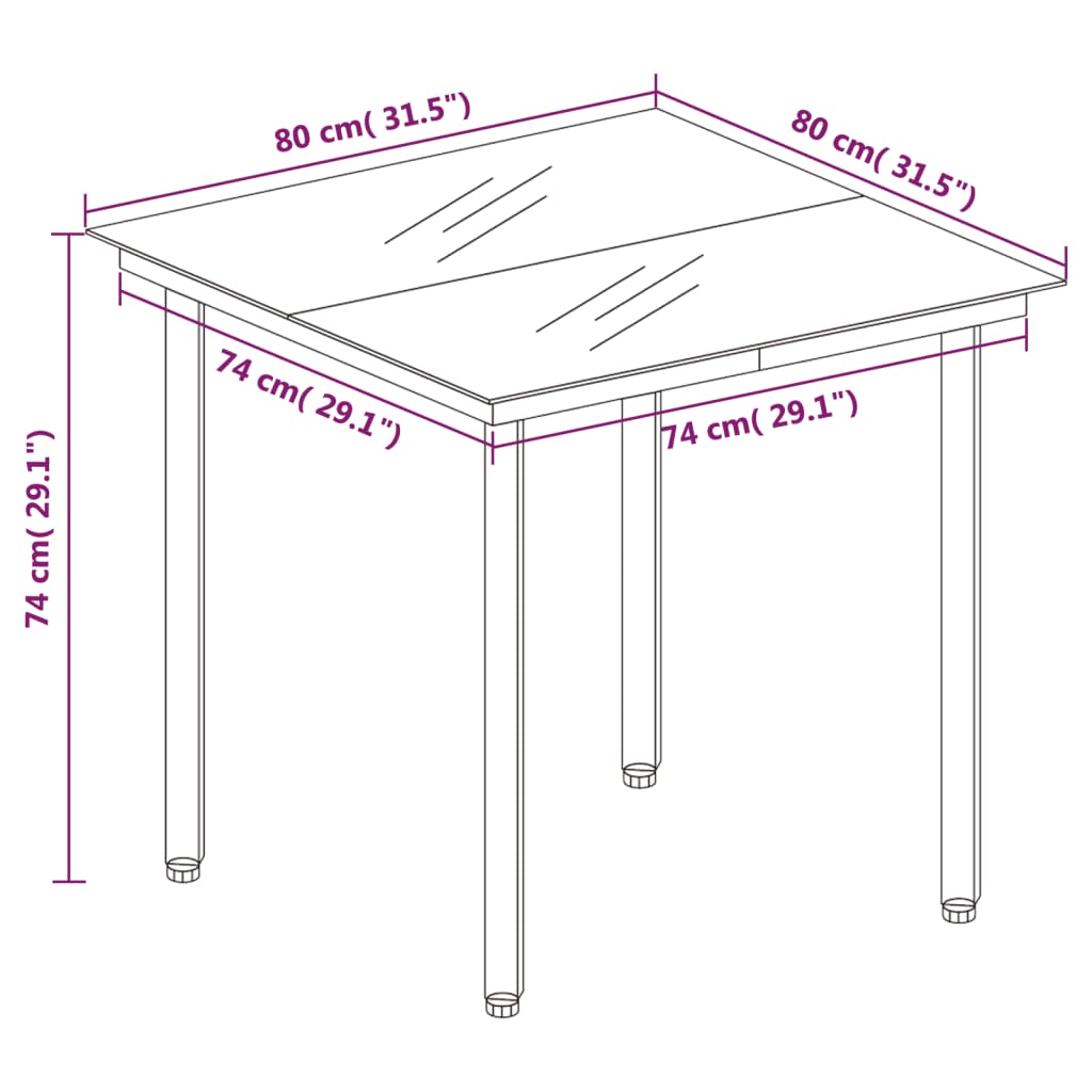 vidaXL Set mobilier de grădină, 3 piese, gri