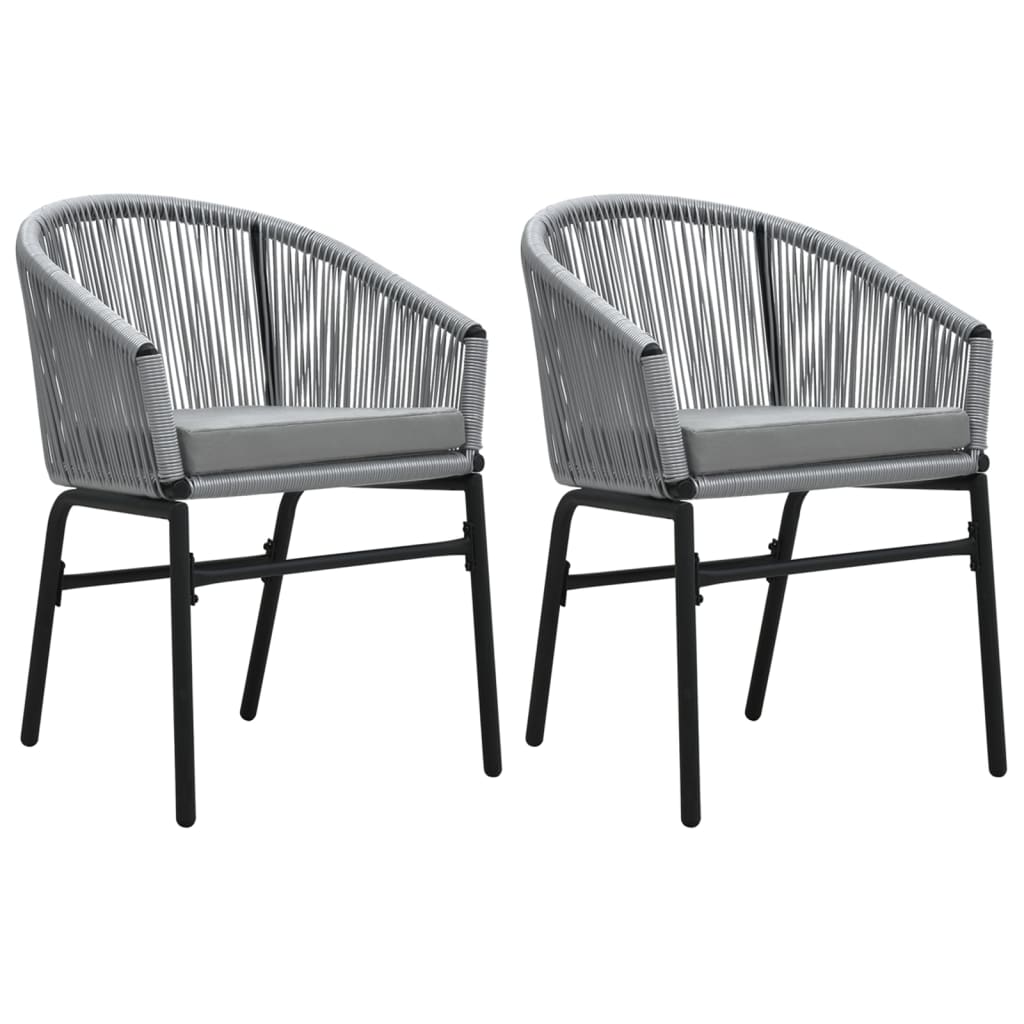 vidaXL Set mobilier de grădină, 3 piese, gri