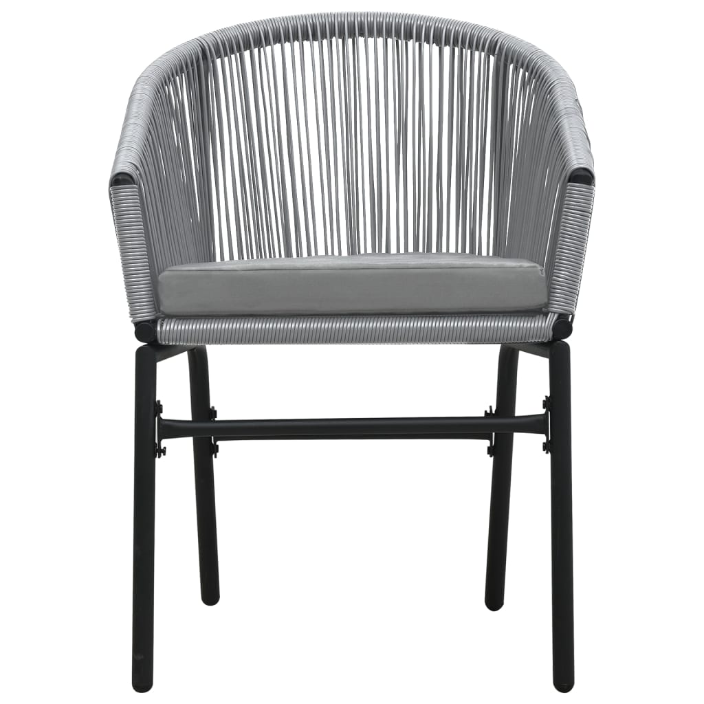 vidaXL Set mobilier de grădină, 3 piese, gri