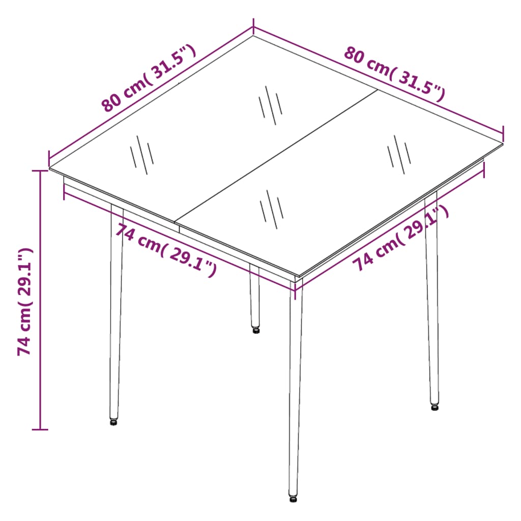 vidaXL Set mobilier de grădină, 3 piese, gri