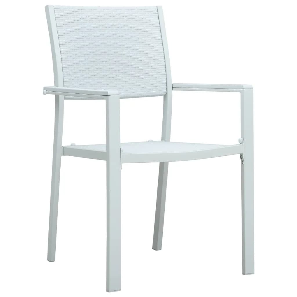 vidaXL Set mobilier pentru grădină, alb, 9 piese vidaXL Set mobilier pentru grădină, alb, 9 piese