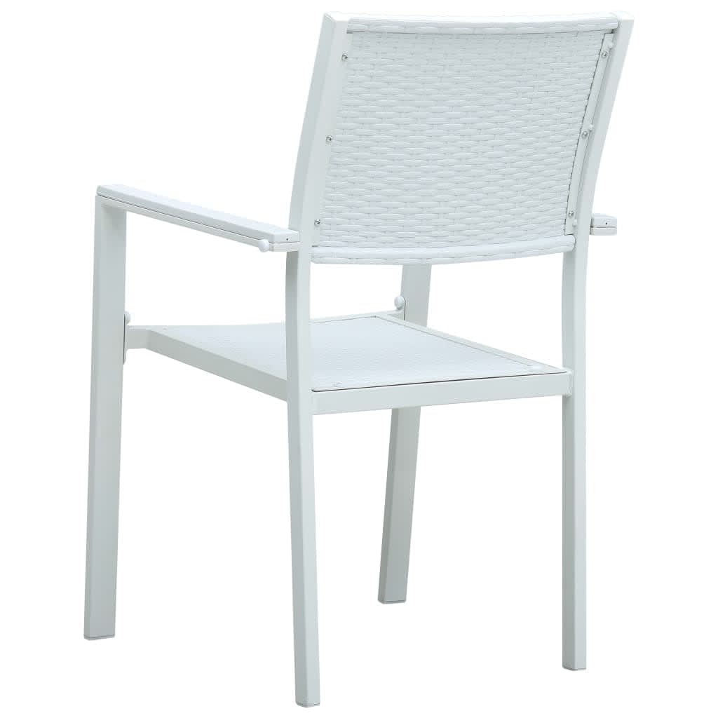 vidaXL Set mobilier pentru grădină, alb, 9 piese vidaXL Set mobilier pentru grădină, alb, 9 piese