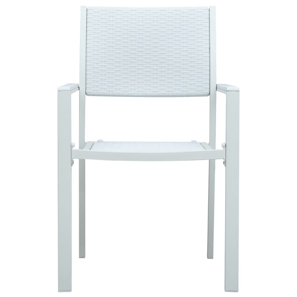 vidaXL Set mobilier pentru grădină, alb, 5 piese vidaXL Set mobilier pentru grădină, alb, 5 piese