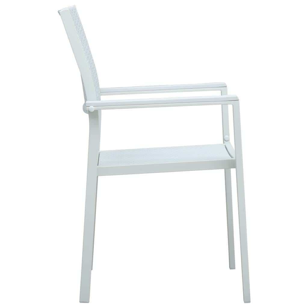 vidaXL Set mobilier pentru grădină, alb, 5 piese vidaXL Set mobilier pentru grădină, alb, 5 piese