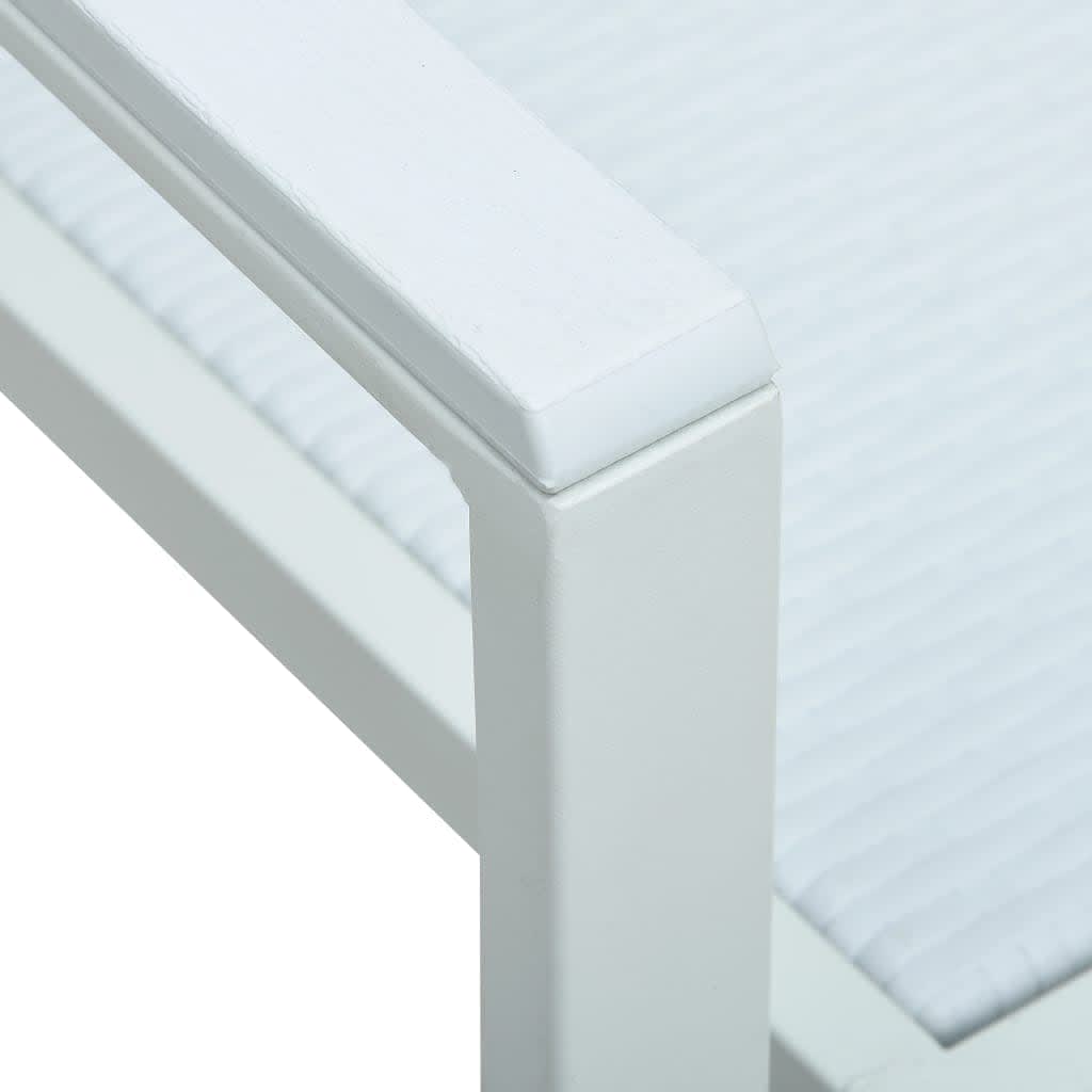 vidaXL Set mobilier pentru grădină, alb, 9 piese vidaXL Set mobilier pentru grădină, alb, 9 piese