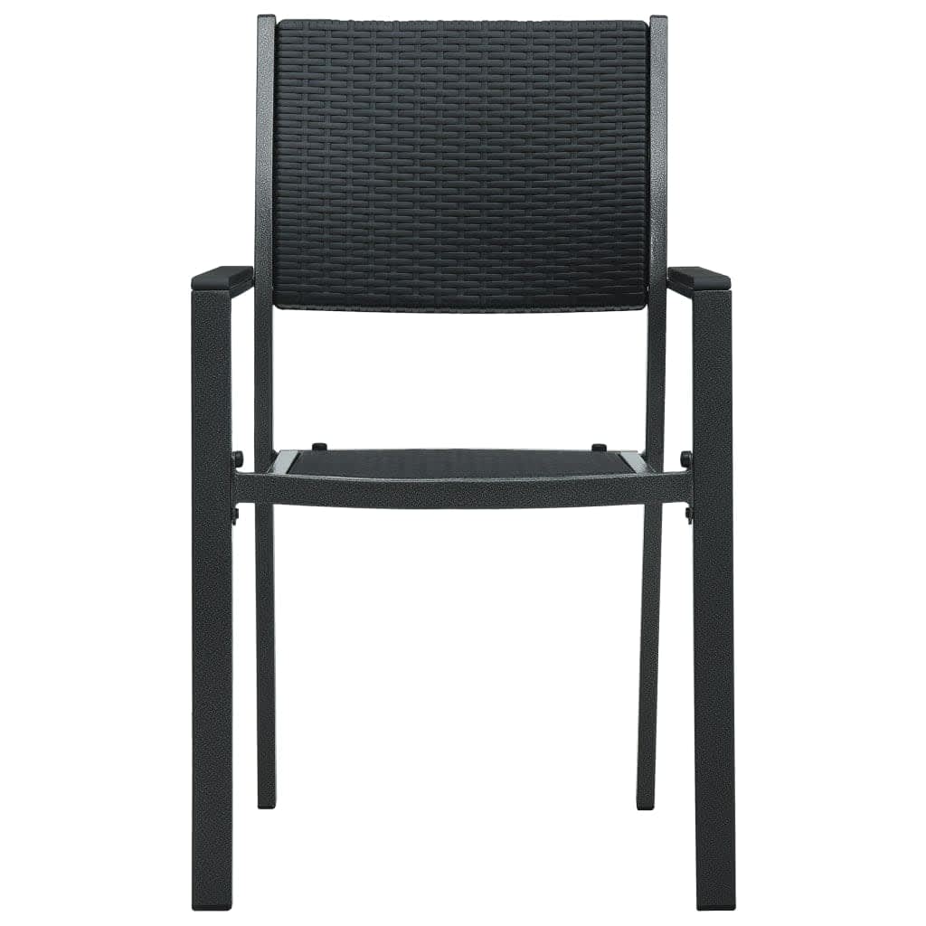 vidaXL Set mobilier de grădină, 3 piese, negru vidaXL Set mobilier de grădină, 3 piese, negru