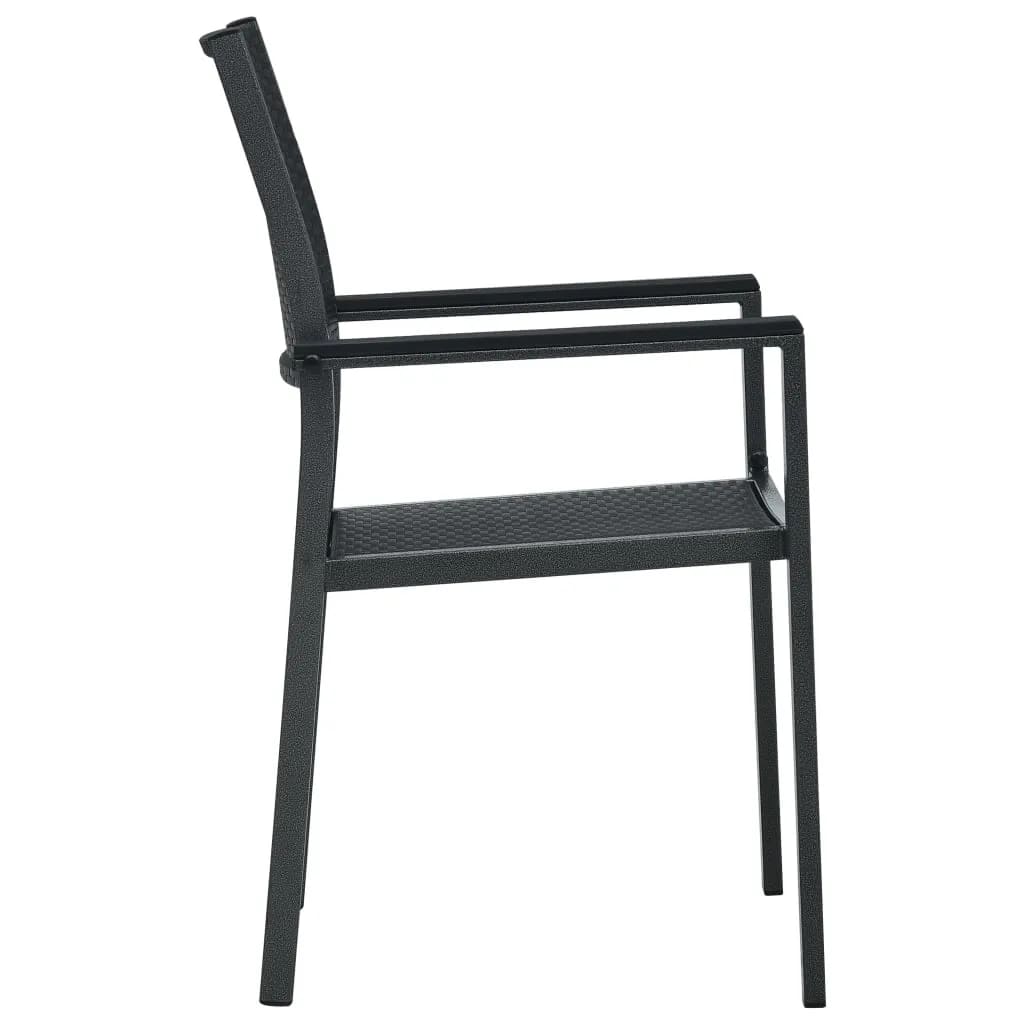 vidaXL Set mobilier de grădină, 3 piese, negru vidaXL Set mobilier de grădină, 3 piese, negru