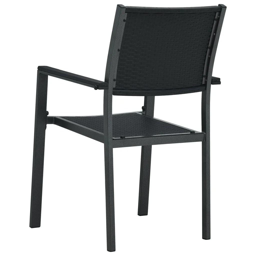 vidaXL Set mobilier de grădină, 3 piese, negru vidaXL Set mobilier de grădină, 3 piese, negru