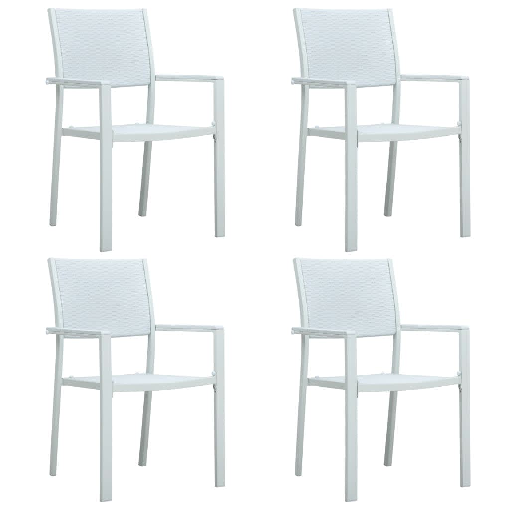 vidaXL Set mobilier pentru grădină, alb și negru, 7 piese vidaXL Set mobilier pentru grădină, alb și negru, 7 piese