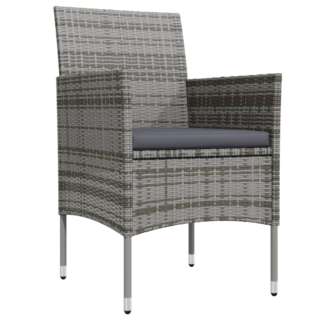 vidaXL Set mobilier de grădină cu perne, 9 piese, gri și negru vidaXL Set mobilier de grădină cu perne, 9 piese, gri și negru