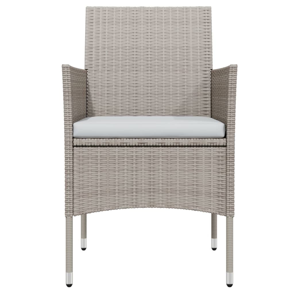 vidaXL Set mobilier de grădină, cu perne, 3 piese, bej și negru vidaXL Set mobilier de grădină, cu perne, 3 piese, bej și negru