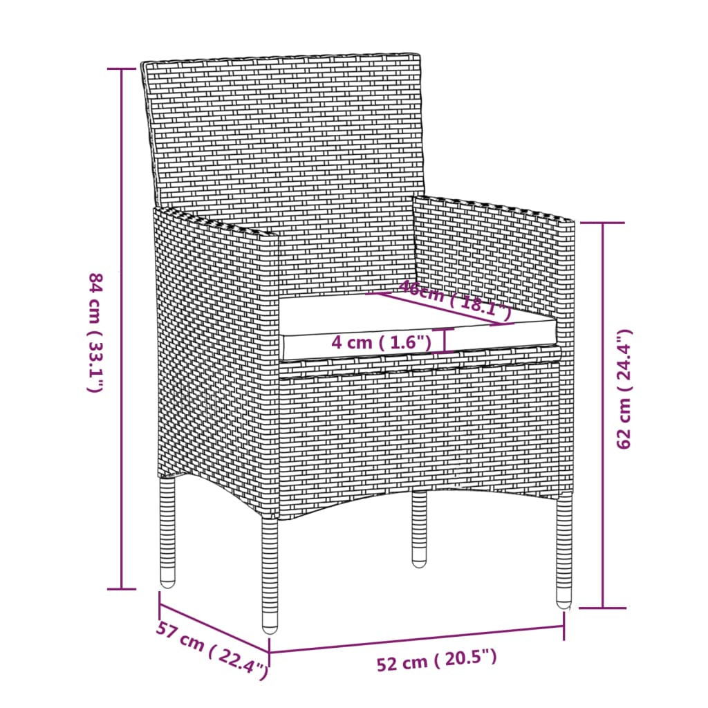 vidaXL Set mobilier de grădină cu perne,bej și negru, 9 piese vidaXL Set mobilier de grădină cu perne,bej și negru, 9 piese