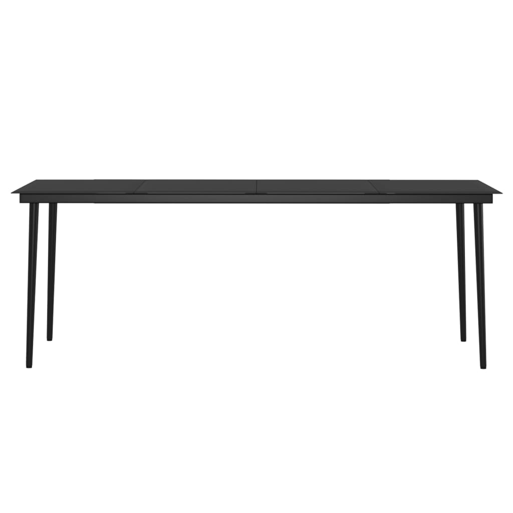 vidaXL Set mobilier de grădină cu perne, 9 piese, negru