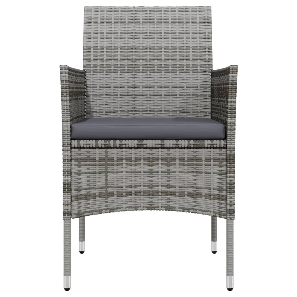 vidaXL Set mobilier de grădină cu perne, 9 piese, gri și negru vidaXL Set mobilier de grădină cu perne, 9 piese, gri și negru