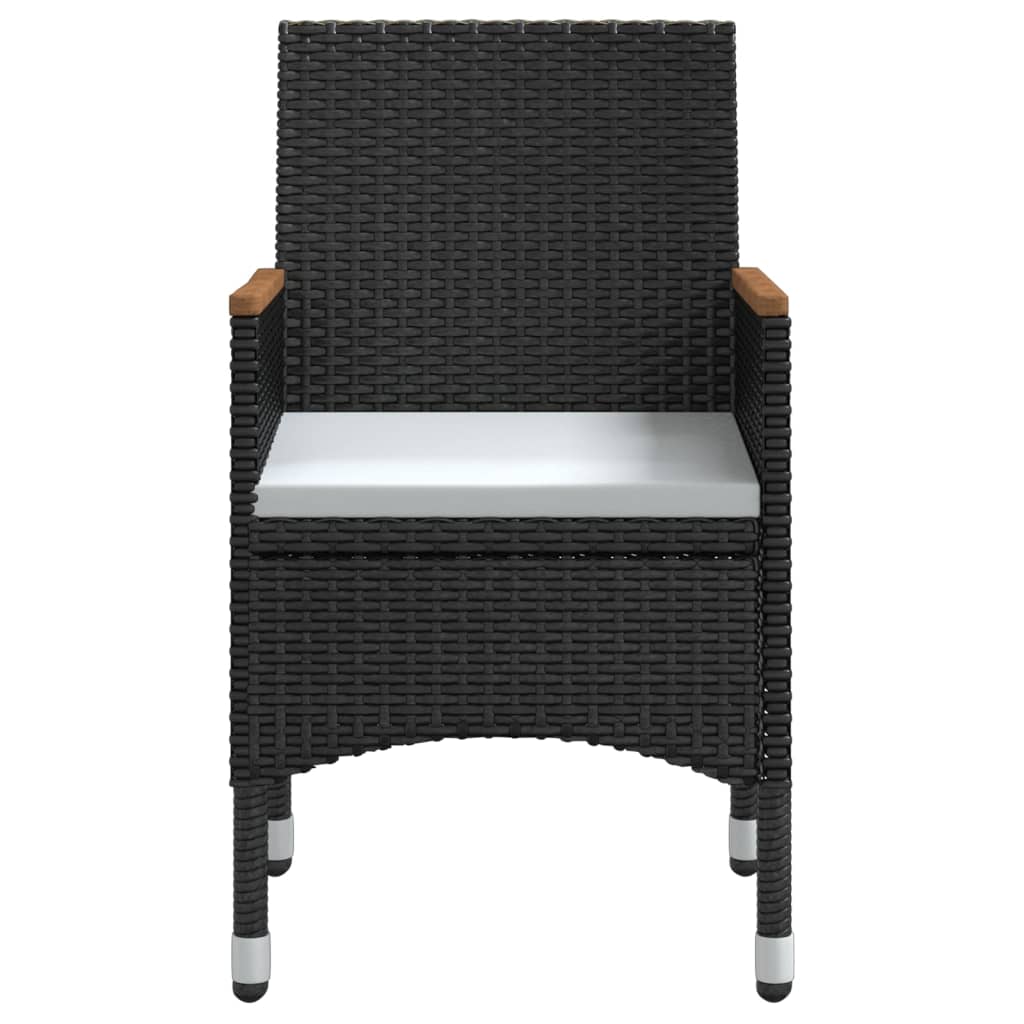 vidaXL Set mobilier de grădină cu perne, 9 piese, negru