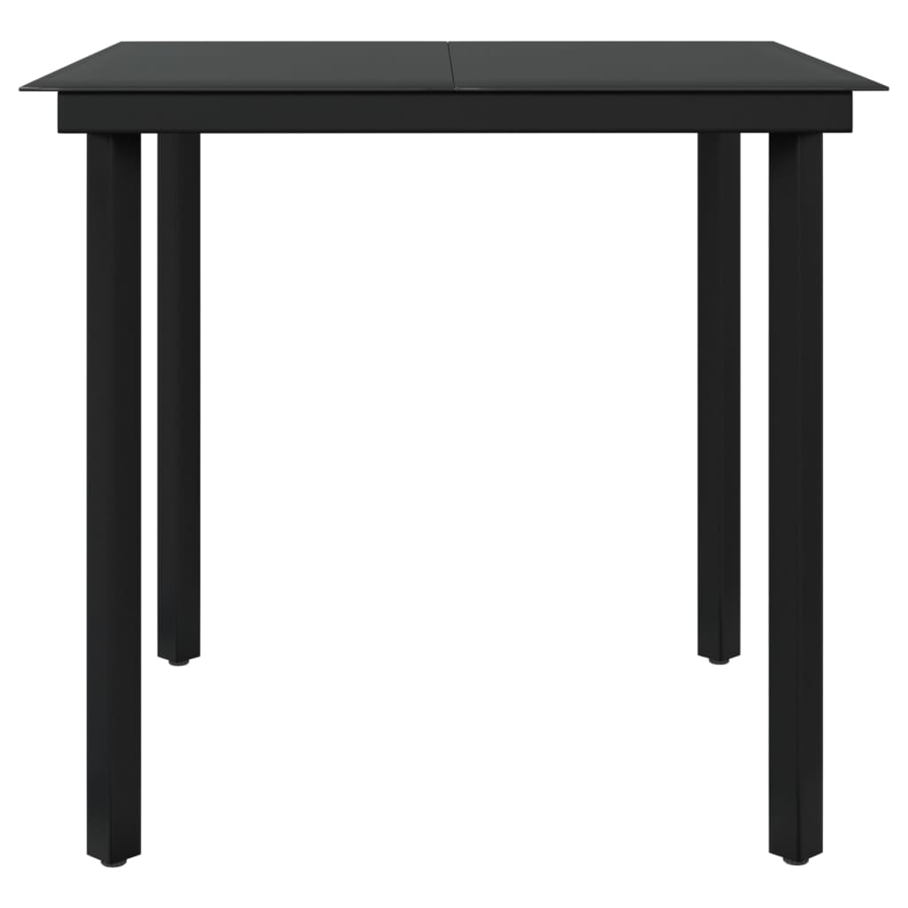 vidaXL Set mobilier de grădină, cu perne, 3 piese, gri și negru