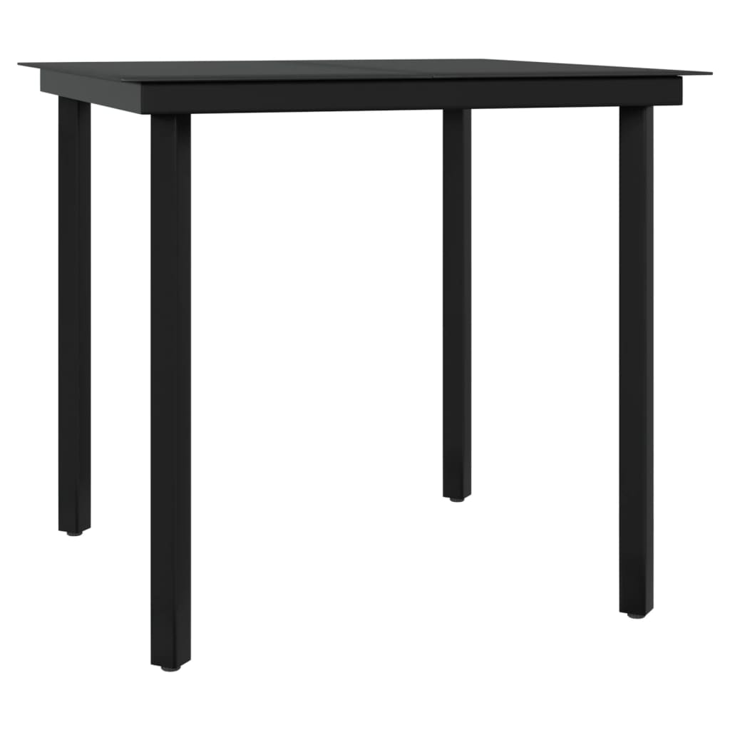 vidaXL Set mobilier de grădină, cu perne, 3 piese, gri și negru