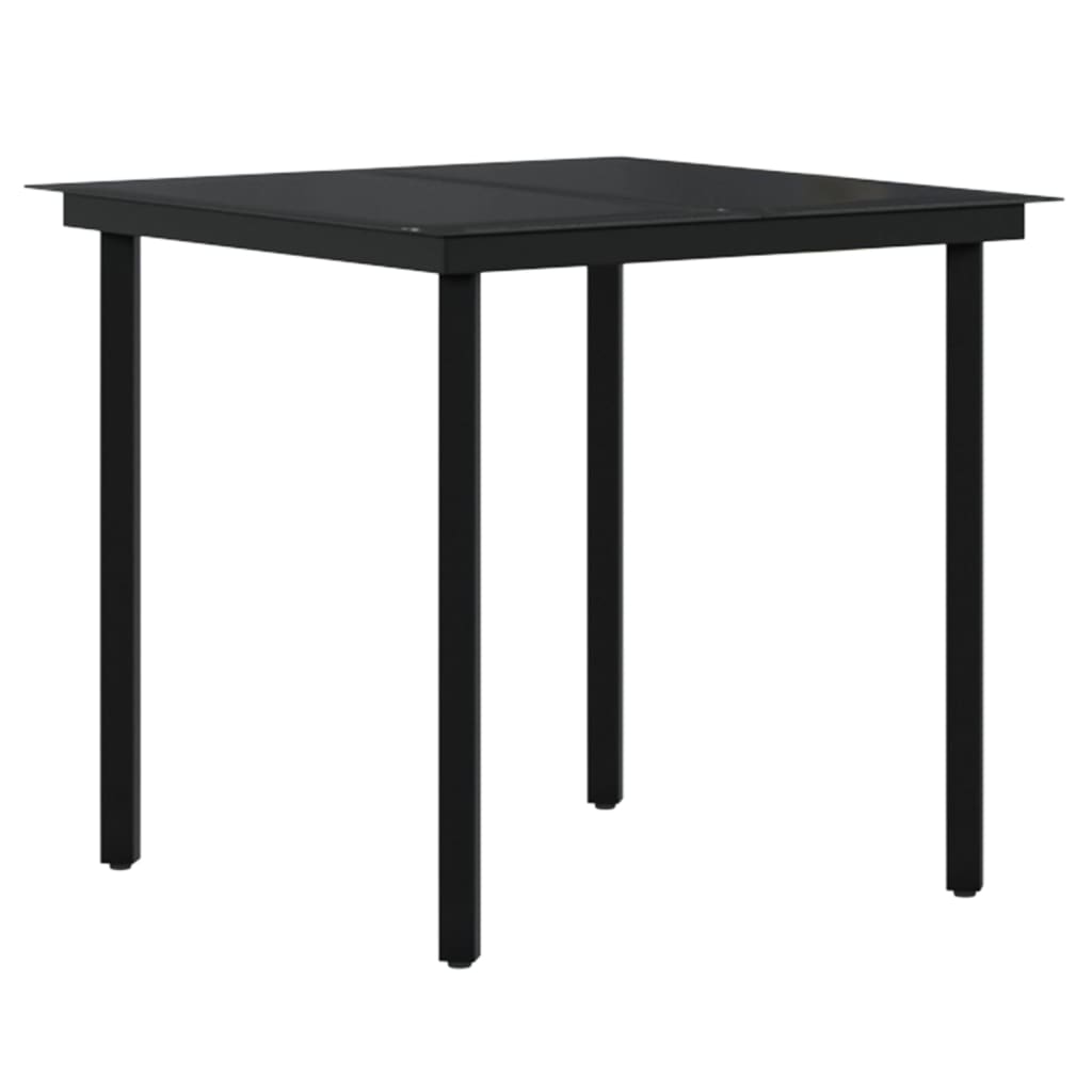 vidaXL Set mobilier de grădină, cu perne, 3 piese, negru