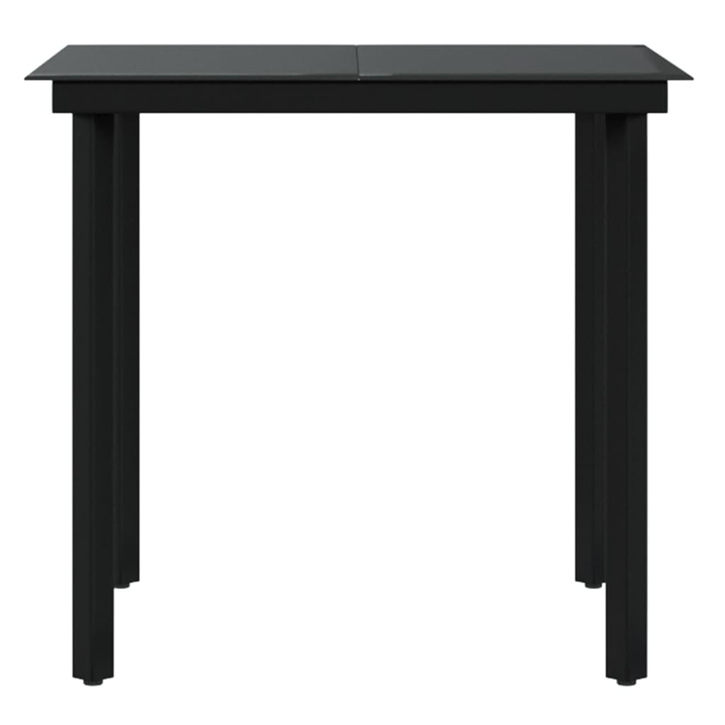 vidaXL Set mobilier de grădină, cu perne, 3 piese, gri și negru