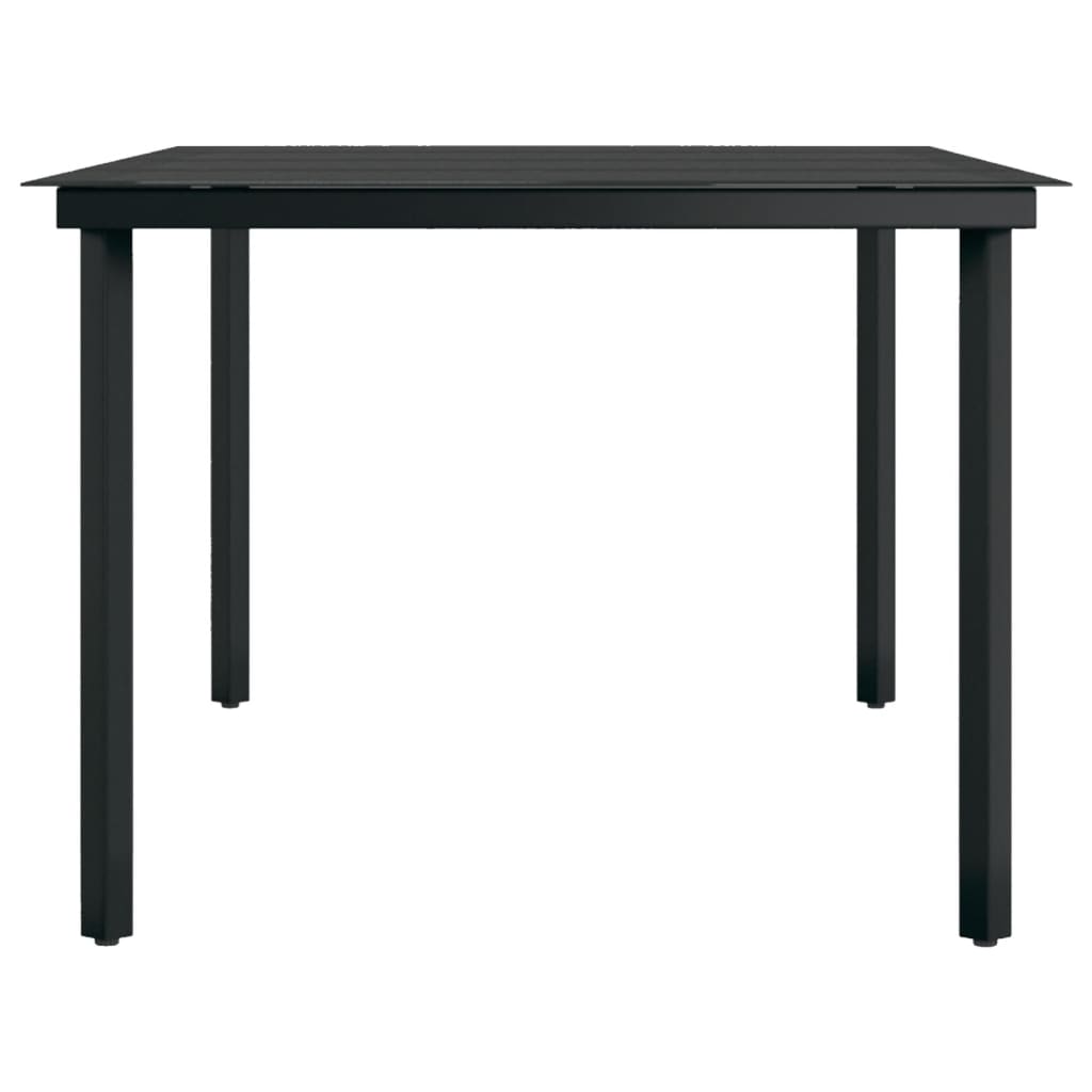 vidaXL Set mobilier de grădină,negru, 7 piese vidaXL Set mobilier de grădină,negru, 7 piese
