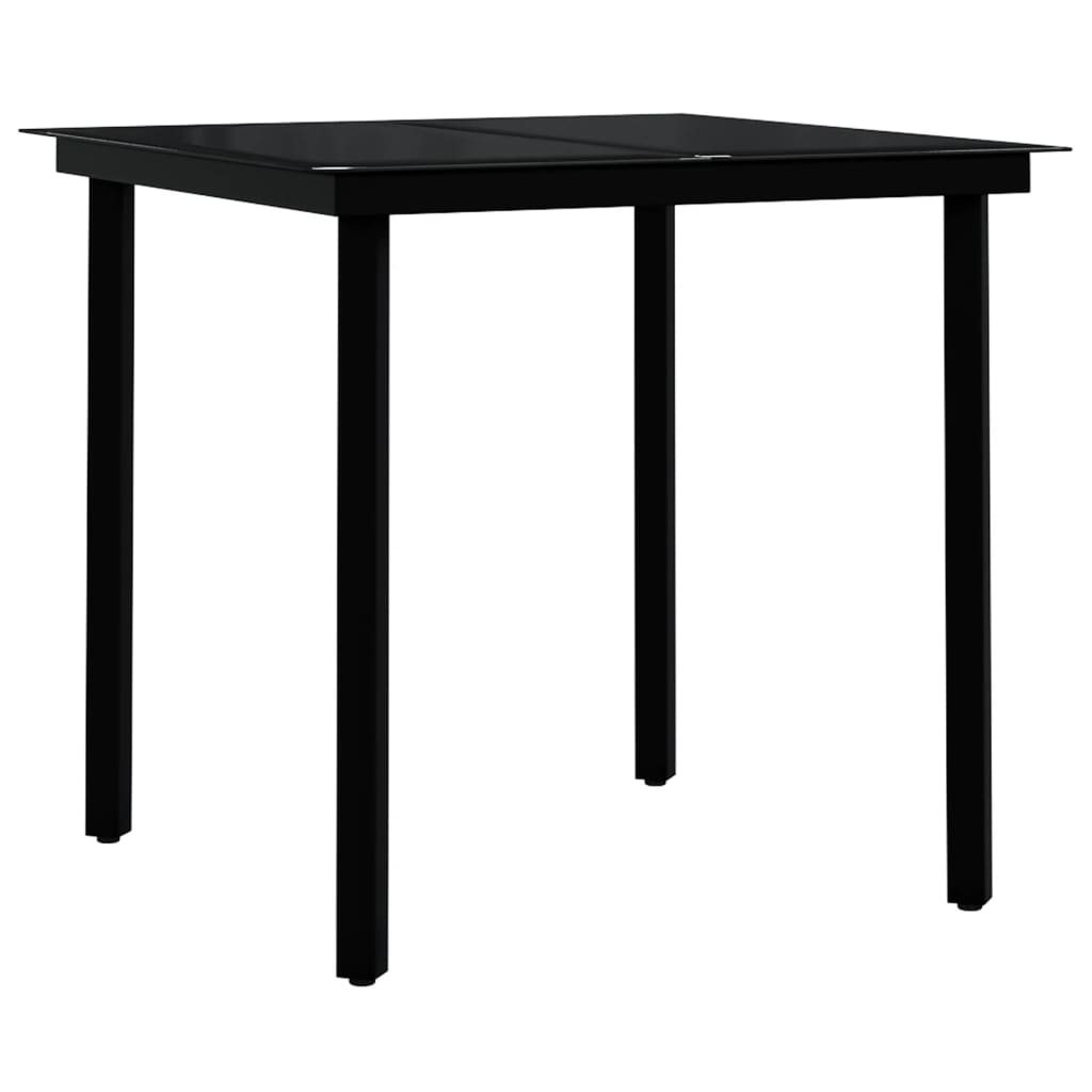 vidaXL Set mobilier de grădină, 5 piese, maro și negru vidaXL Set mobilier de grădină, 5 piese, maro și negru