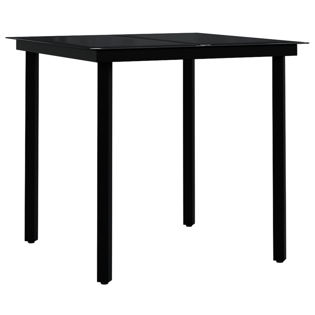 vidaXL Set mobilier de grădină, 5 piese, gri și negru vidaXL Set mobilier de grădină, 5 piese, gri și negru