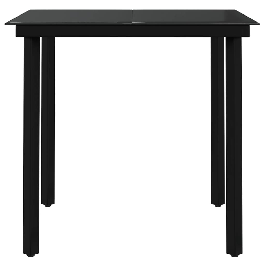vidaXL Set mobilier de grădină, 5 piese, gri și negru vidaXL Set mobilier de grădină, 5 piese, gri și negru