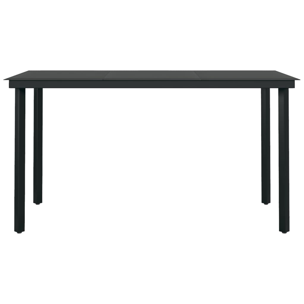 vidaXL Set mobilier de grădină, 5 piese, gri și negru vidaXL Set mobilier de grădină, 5 piese, gri și negru