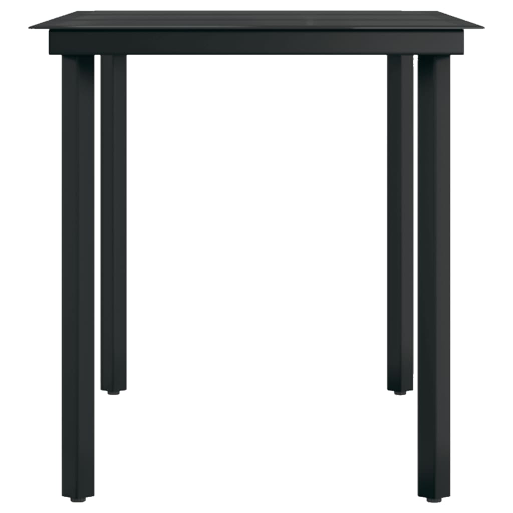 vidaXL Set mobilier de grădină, 5 piese, gri și negru vidaXL Set mobilier de grădină, 5 piese, gri și negru