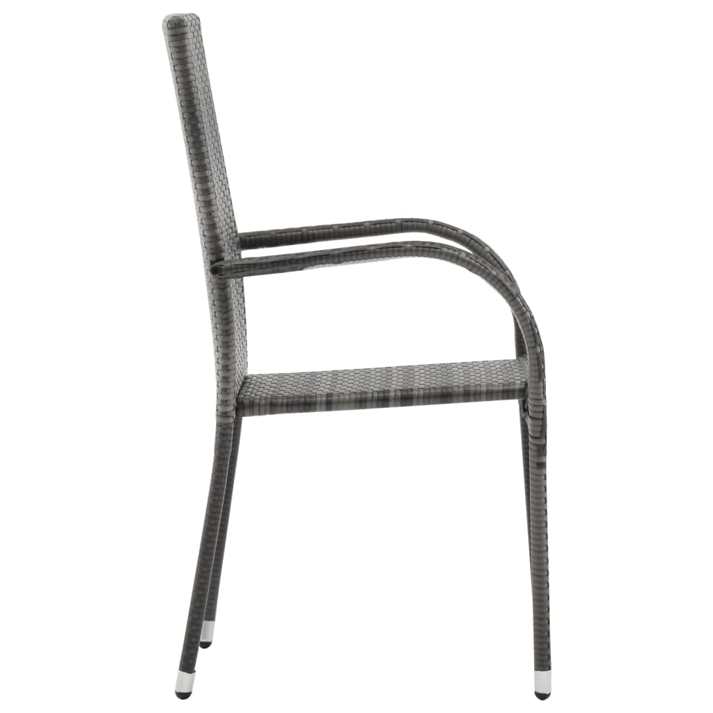 vidaXL Set mobilier de grădină, 5 piese, gri și negru vidaXL Set mobilier de grădină, 5 piese, gri și negru