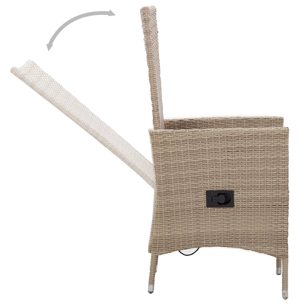 vidaXL Set mobilier pentru grădină, cu perne, 5 piese, bej