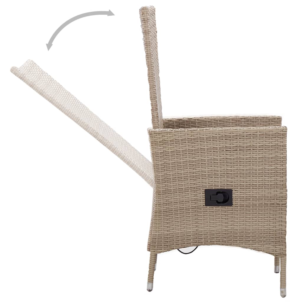 vidaXL Set mobilier pentru grădină, cu perne, 7 piese, bej vidaXL Set mobilier pentru grădină, cu perne, 7 piese, bej
