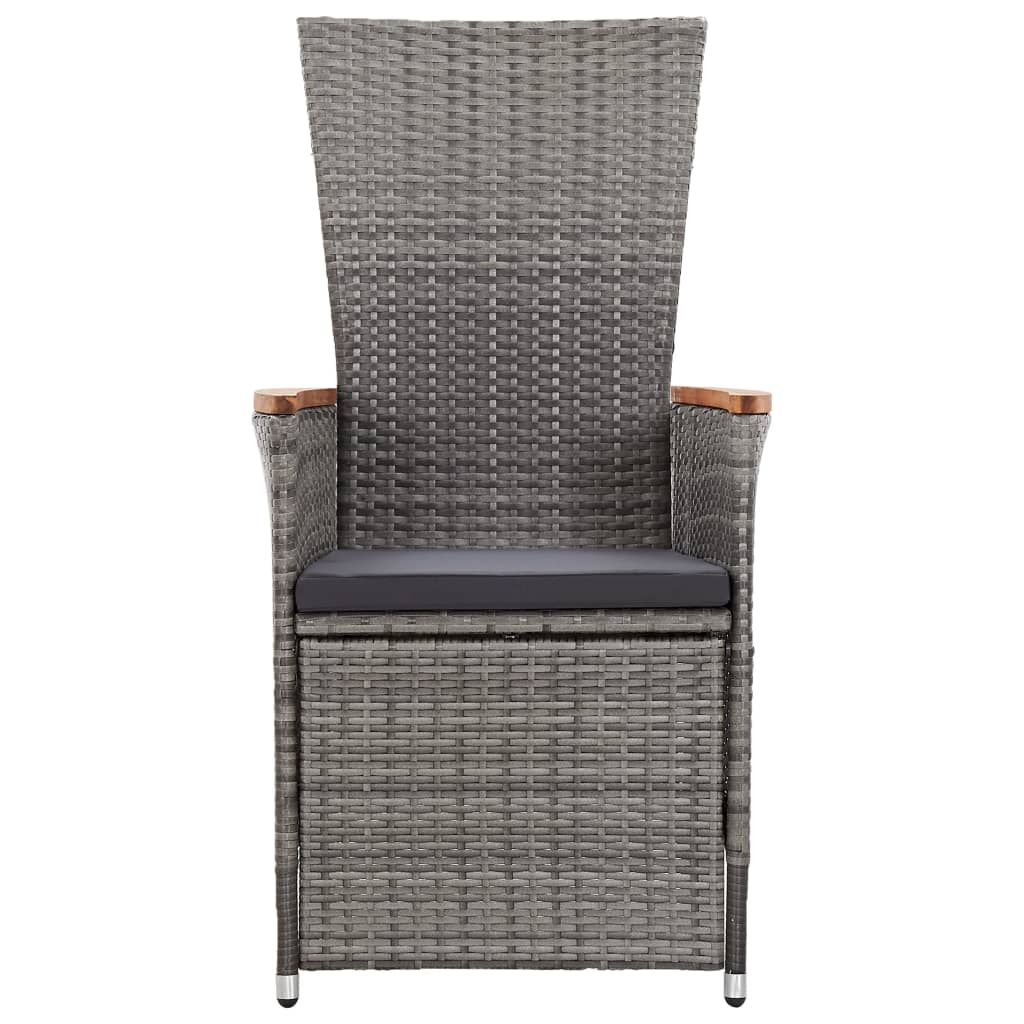 vidaXL Set mobilier pentru grădină cu perne, 9 piese, gri