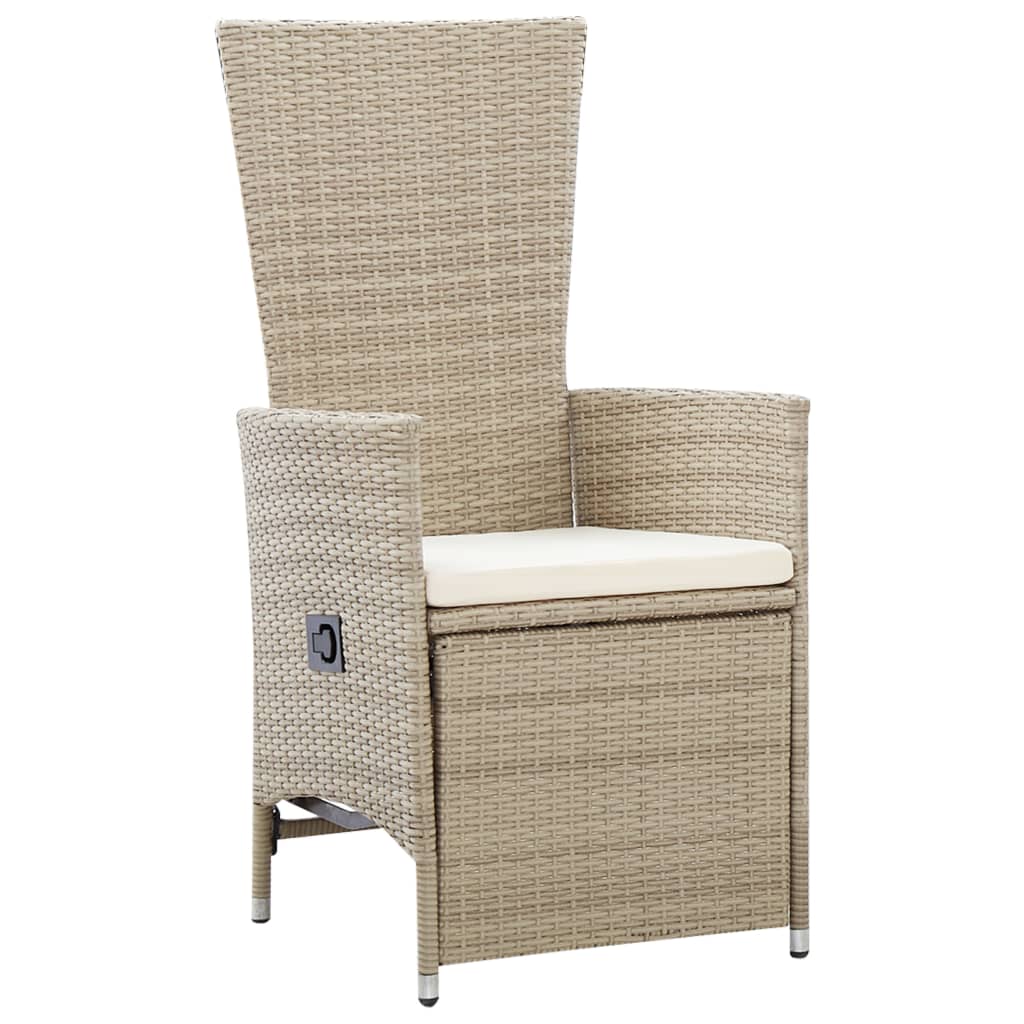 vidaXL Set mobilier pentru grădină cu perne, 9 piese, bej vidaXL Set mobilier pentru grădină cu perne, 9 piese, bej