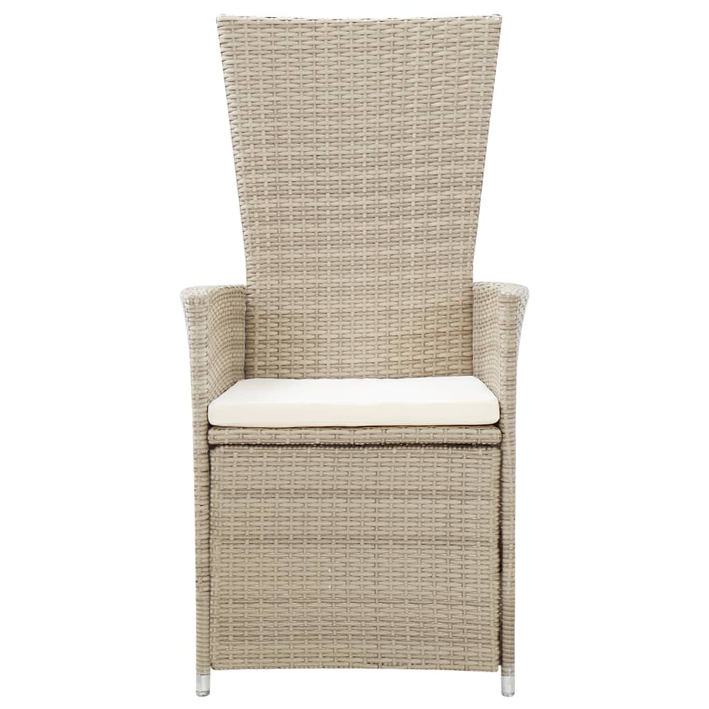vidaXL Set mobilier pentru grădină cu perne, 9 piese, bej vidaXL Set mobilier pentru grădină cu perne, 9 piese, bej