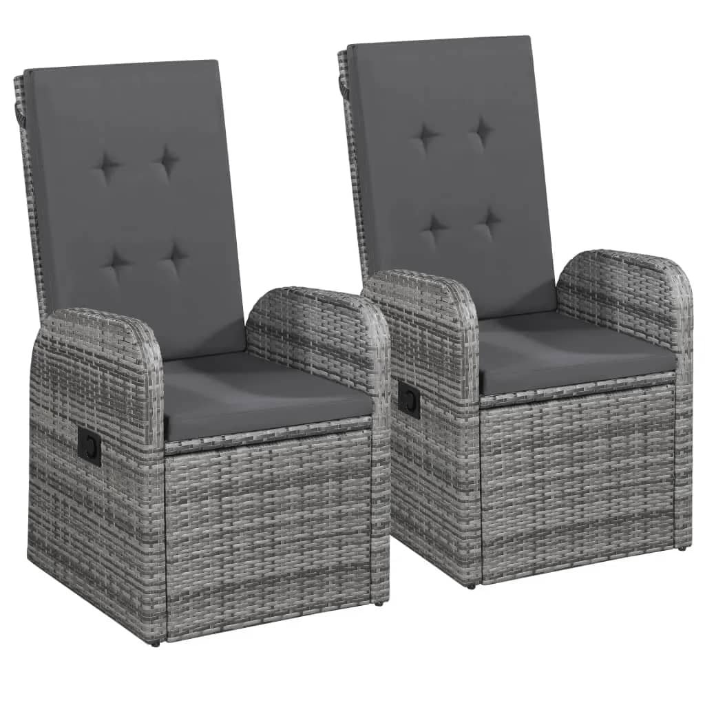 vidaXL Set mobilier pentru grădină, cu perne, 7 piese, gri